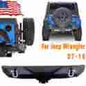 07-16 One-piece Yitamotor Yita Full Width Rear Bumper 2 Hitch Receiver D Ring For Jeep Wrangler Jk 6874783175729