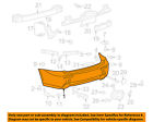 5215953914 08-10 Bumper-bumper Cover Rear Toyota Oem Lexus