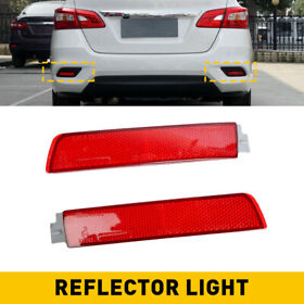 Hgd-sentra-13-18 2x Rear Bumper Reflector Tail Brake Light For Nissan Juke Murano Infiniti Sentra