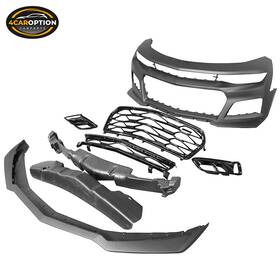 4car-bkp-cc16zl1-pp 4caroption 198073345941 Fit 16-18 Chevy Camaro Zl1 Style Front Bumper Conversion Bodykit Pp With Lip Grill