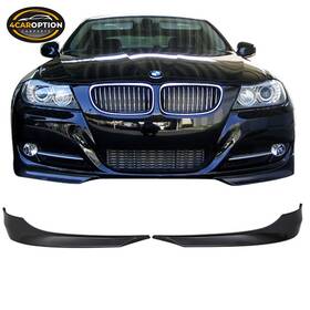 4cr-blf-be90092pa-pp-a22 4caroption Fits 09-12 Bmw E90 3-series Oe Style Front Lip Splitters #a22 Sparkling Graphit