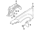 63841-zs00a Nissan New Genuine Fender