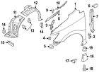 63845-1ja0a Nissan Genuine Oem Ft Fender Liner