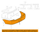 6410a774 Mitsubishi Bumper-bumper Cover Oem 04-06 Rear Galant