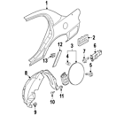 69510-3f010 Kia Genuine Oem Fuel Door