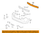 71530tl2a00 Honda Acura Oem Tsx Rear Reinforcement Bar Rebar