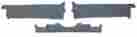 7779caddlflrc3 Aftermarket Abs Parts 1977 1979 Cadillac Deville Fleetwood Rear Center Bumper Fillers 3-pc Set