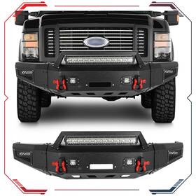 A-carp127669s01 A-carparts Steel Front Bumper For 2008-2010 Ford F250 F350 Super Duty With Led Lights