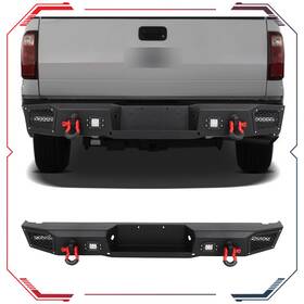 A-carp128721n01 A-carparts Rear Steel Bumper With Lights And D-rings For 1999-2016 Ford F250-f550 Super Duty