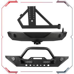 A-carp8333562-hk-101s A-carparts Front And Rear Complete Bumper Tire Carrier For Jeep Wrangler Jk 2007-2018