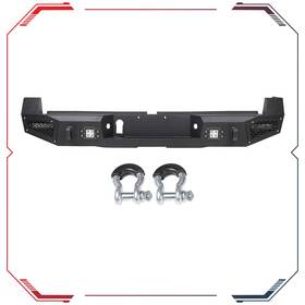 Car835789r01 A-carparts Front Rear Bumper With Winch Plate For 07-2018 Jeep Wrangler Jk Offroad