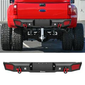 Aaiwa 553092800978 For 1999-2016 Ford F250/f350/f450/f550 Super Duty Steel Rear Bumper With Leds
