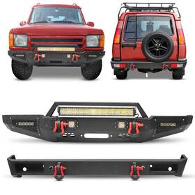 Di2-qg01-hg01 Aaiwa Front Rear Bumper With Winch Plate D-rings For 1999-2004 Land Rover Discovery 2