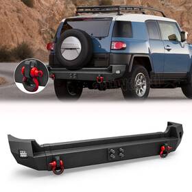 Fj-hg02 Aaiwa Rear Bumper With Led Lights&d-rings For 2007-2014 Toyota Fj Cruiser Off-road