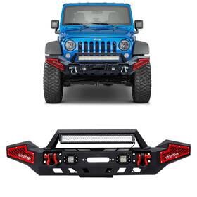 Jt0107 Aaiwa Front And Rear Bumper With Led Lights Fit For 2020-2024 Jeep Gladiator Jt 002