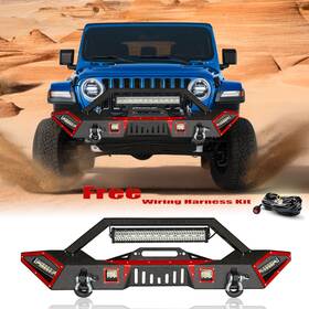Kl-qg09 Aaiwa For 2007-2024 Jeep Wrangler Jk Jl Jt Front Bumper New With Winch Plate 001