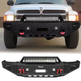 Ramx-qg01-w Aaiwa Steel Front Bumper For 1994-2001 Dodge Ram 1500/1994-2002 2500/3500
