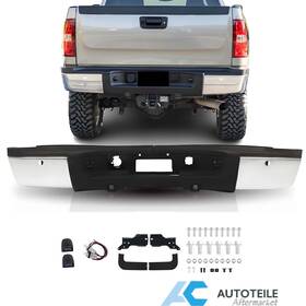 Acusa25073002 Ac-autoparts Aftermarket For 2011-2014 Chevy Silverado 2500hd 3500hd Rear Step Bumper With Sensor Chrome
