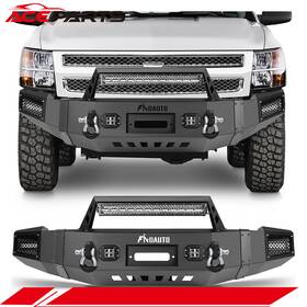 A126619pt01 Aceparts Complete Front Bumper Assembly For 07-13 Silverado 1500 With Fog Light Winch Plate