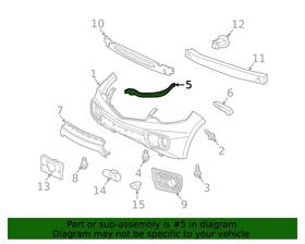 71190-stk-a00 Acura New Oem 2007-12 Rdx Bumper Cover Reinforcement Beam