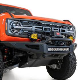 F260181060103 Addictive Desert Designs For Ford Bronco 22-24 Front Bumper Rock Fighter Mid Width Black Powder Coated