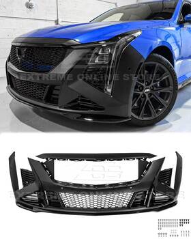 B-fbp-ct5v-003 Aftermarket Products Conversion Blackwing Style Front Bumper For 25-up Cadillac Ct5 Ct5-v Lip Cover