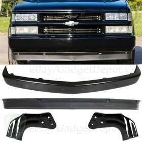Ptde27822 Aftermarket Products For 1994-2000 Chevy Gmc C1500 Steel Front Bumper Primed&lower Valance&brackets