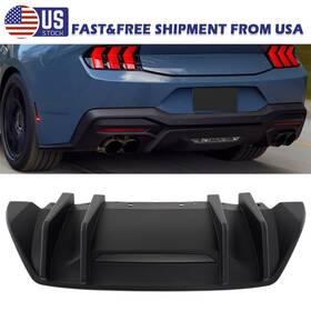 At19050205 Aim-auto-us Rear Bumper Lower Fin Diffuser Spoiler Matte Black Fits Mustang S650 24-2025