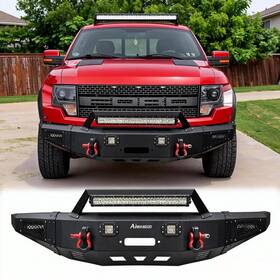 Eg-qpsvt-qg01 Aiwargod Steel Front Bumper For 2010 2011 2012 2013 2014 Ford F150 Raptor Svt Winch Plate