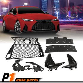 Allgoodauto Allgood112584 Fit For 2017-2022 Lexus Is250 Is350 F Sport Set Front Grille Grill Glossy Black