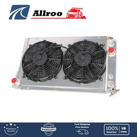 Alu2667694 Allroo For Chevrolet Corvette 84-90 3-row Aluminum Core Racing Radiator Pull Fan Shroud