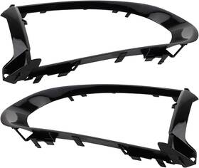 Am-306692094 Am Autoparts New Fog Light Hole Cover Set Black 2017-2023 Jaguar F-pace Driver Passenger