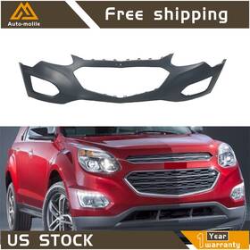 Ml1692180le Antuko Primed Front Bumper Cover With Fog Light Holes For Chevrolet Equinox 2016-2017