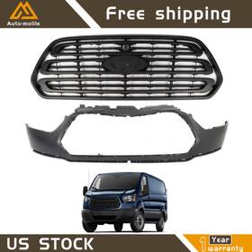 Ml1738760le Antuko For Ford Transit 150 250 350 2015-2019 Front Bumper Cover&upper Grill Grille Set