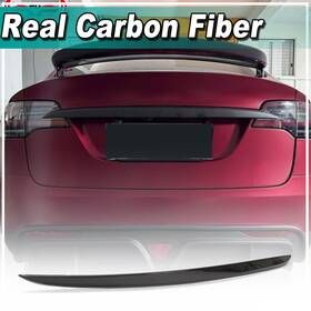 Apex-carbon 569807697280 Fit For Tesla Model X 2016-19 Real Rear Trunk Lid Tailgate Garnish Trims