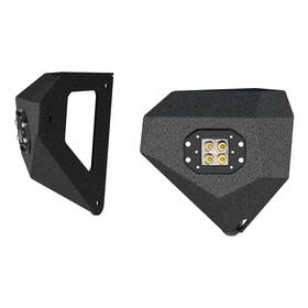 2081205 Aries Trailchaser Black Aluminum Front Bumper Corners With Leds Part#