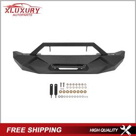 Asf160118r01 Asspeedfat Front Bumper Textured Solid Offroad With Winch Plate For 2007-18 Jeep Wrangler Jk