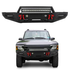 Aup12797601s Asucarparts Steel Front Bumper With D-rings And Led Lights For 1999-2004 Land Rover Discovery 2