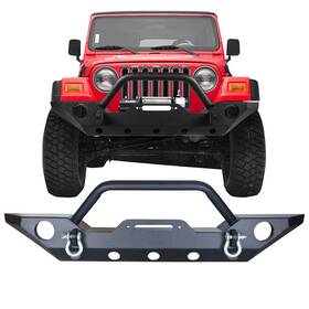 Aup16011601s Asucarparts Steel Front Bumper Fits 2007-2018 Jeep Wrangler Jk&unlimited With Fog Light Hole