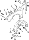 8r0821171k Audi Oem Fender Liner Genuine