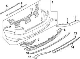 8w0-853-556-t94 Audi Genuine Corner Molding