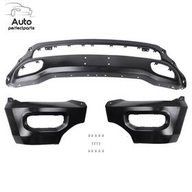 Ap4467464 Auto-perfectparts Split Durable Suitable Front Bumper Face Bar Black For Ram 1500 2019-2023 2024