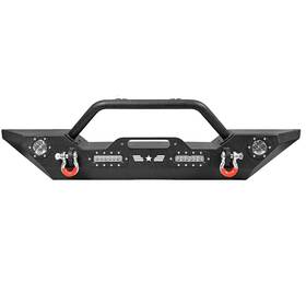 Abwb0001 Autobull Front Rear Bumper For 07-18 Jeep Wrangler Jk With Winch Plate D-rings Led Lights