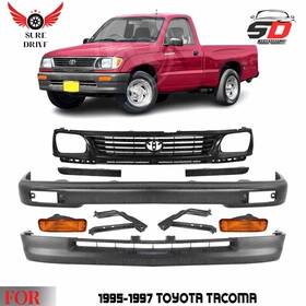 16509601 Autoelements Us Front Bumper Paintable Steel And Grille Assembly Kit For 1995-1997 Toyota Tacoma