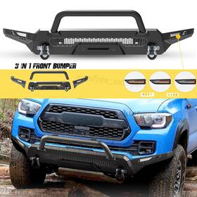 Autofree Autopart Ta01a103-1a 2b 3b Front Bumper Kit For 2016-2023 Toyota Tacoma Steel With 2 D-rings Turn Signal Light