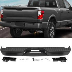 Ni1103117 Autoparts28-79 Rear Bumper Assembly For 2004-2015 Nissan Titan Without Senser Holes Black Steel New