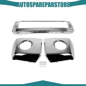Aus184600s01 Autosparepartstore Front Bumper Fits 07-13 Toyota Tundra Chrome Steel Without Sensor Holes Split