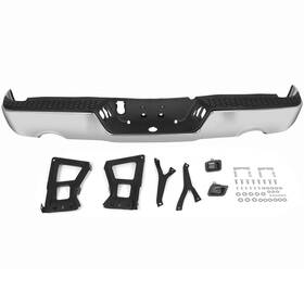 Auto163576-app02s Autosparepartstore Rear Bumper Powder Coated Chrome For 09-18 Dodge Ram 1500 Guard With Dual Exhaust