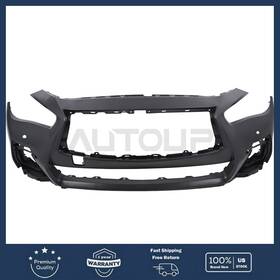 62022-6hj0h Autoup New Front Bumper Cover Fascia For Infiniti Q50 Q50s Sport 2018-2024