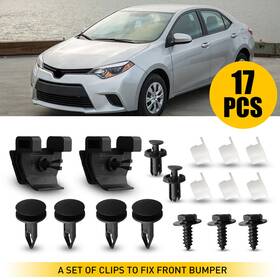 15078238 Auxito 17pcs Front Bumper Rpair Clips Fix Retainer Kit Fit 2009-2019 Toyota Corolla